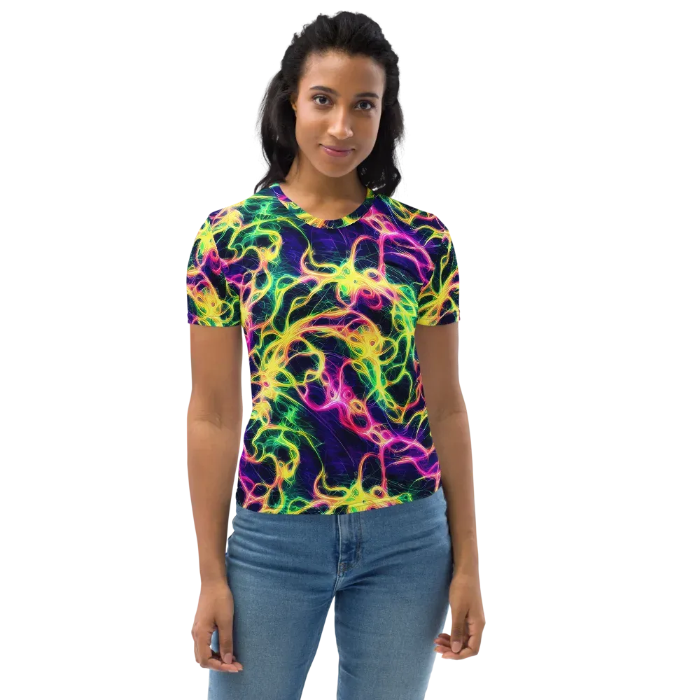 Prism Veins on Women's Crew Neck T-Shirt — Front