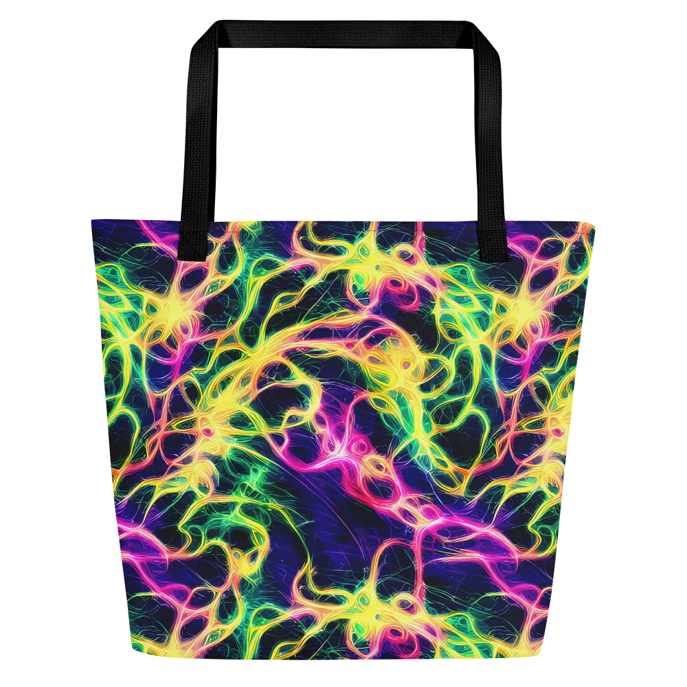 Prism Veins on Large Tote Bag W/ Pocket — Front