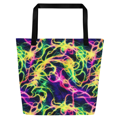 Prism Veins on a Large Tote Bag W/ Pocket