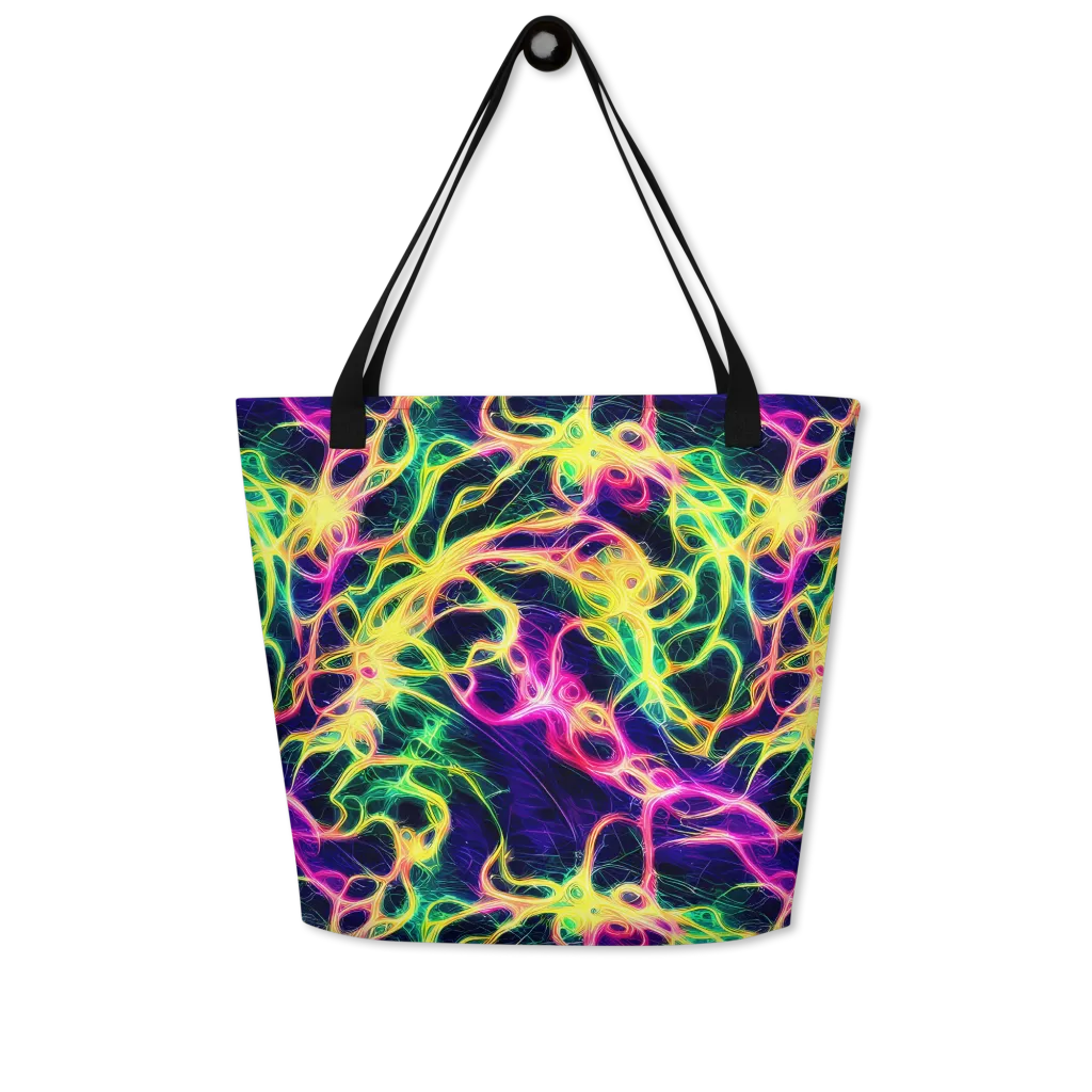 Prism Veins on Large Tote Bag W/ Pocket — Front