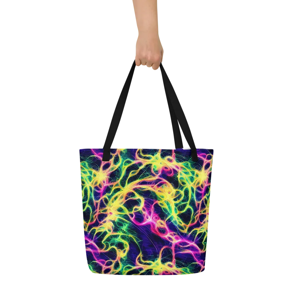 Prism Veins on Large Tote Bag W/ Pocket — Front
