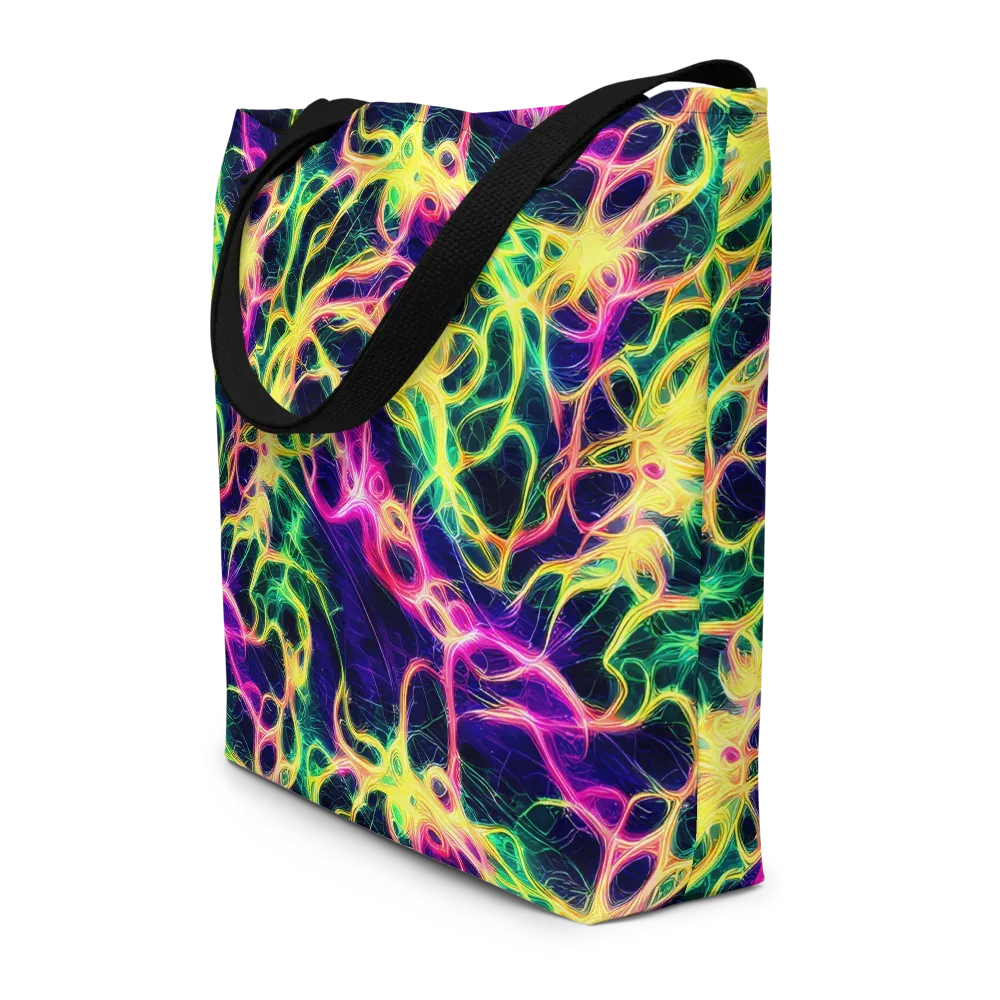 Prism Veins on Large Tote Bag W/ Pocket — Front