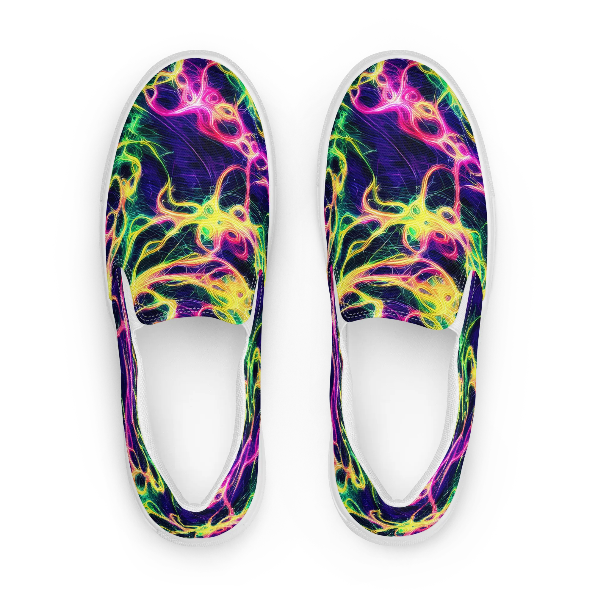 Prism Veins on Women's Slip-On Canvas Shoes — Front
