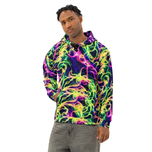Prism Veins on a Cotton Hoodie
