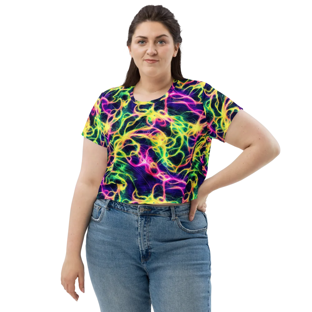 Prism Veins on Crop Tee — Front