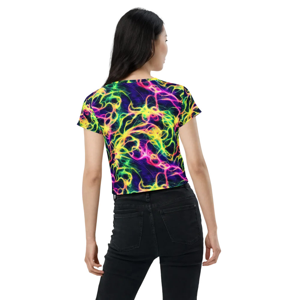 Prism Veins on Crop Tee — Back