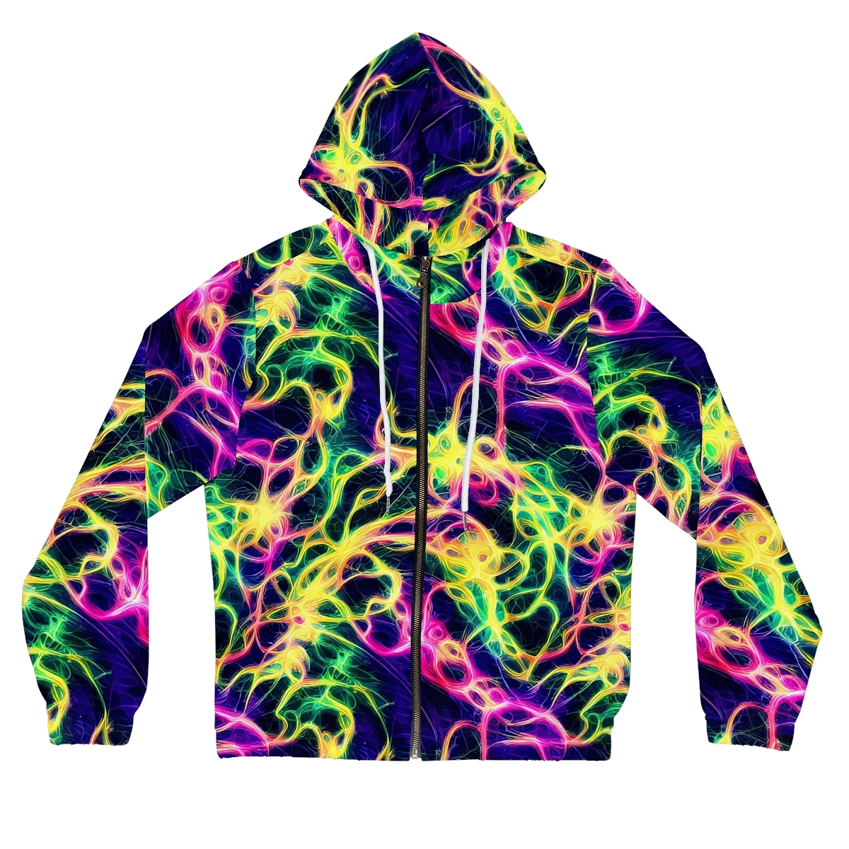 Prism Veins on Women's Full-Zip Hoodie — Front