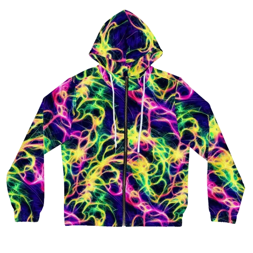Prism Veins on a Women's Full-Zip Hoodie