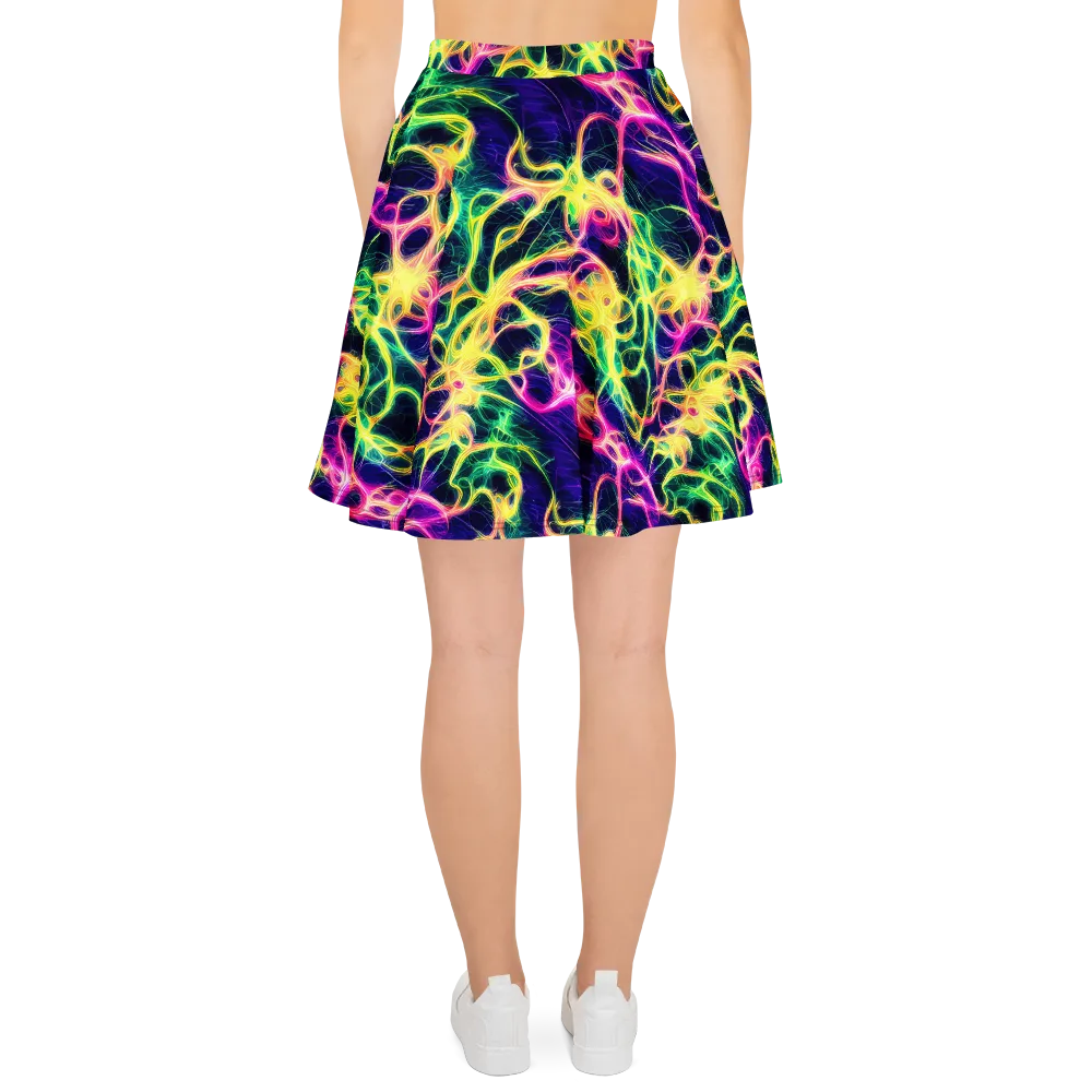 Prism Veins on Skater Skirt — Back