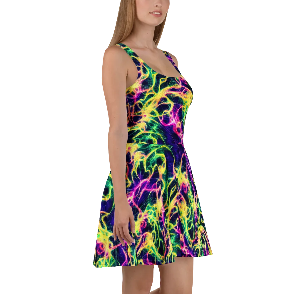 Prism Veins on Skater Dress — Right
