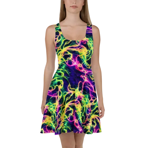 Prism Veins on a Skater Dress