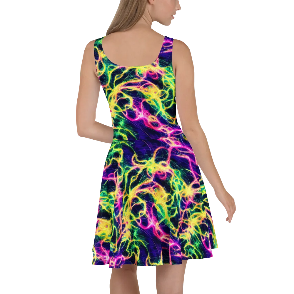 Prism Veins on Skater Dress — Back