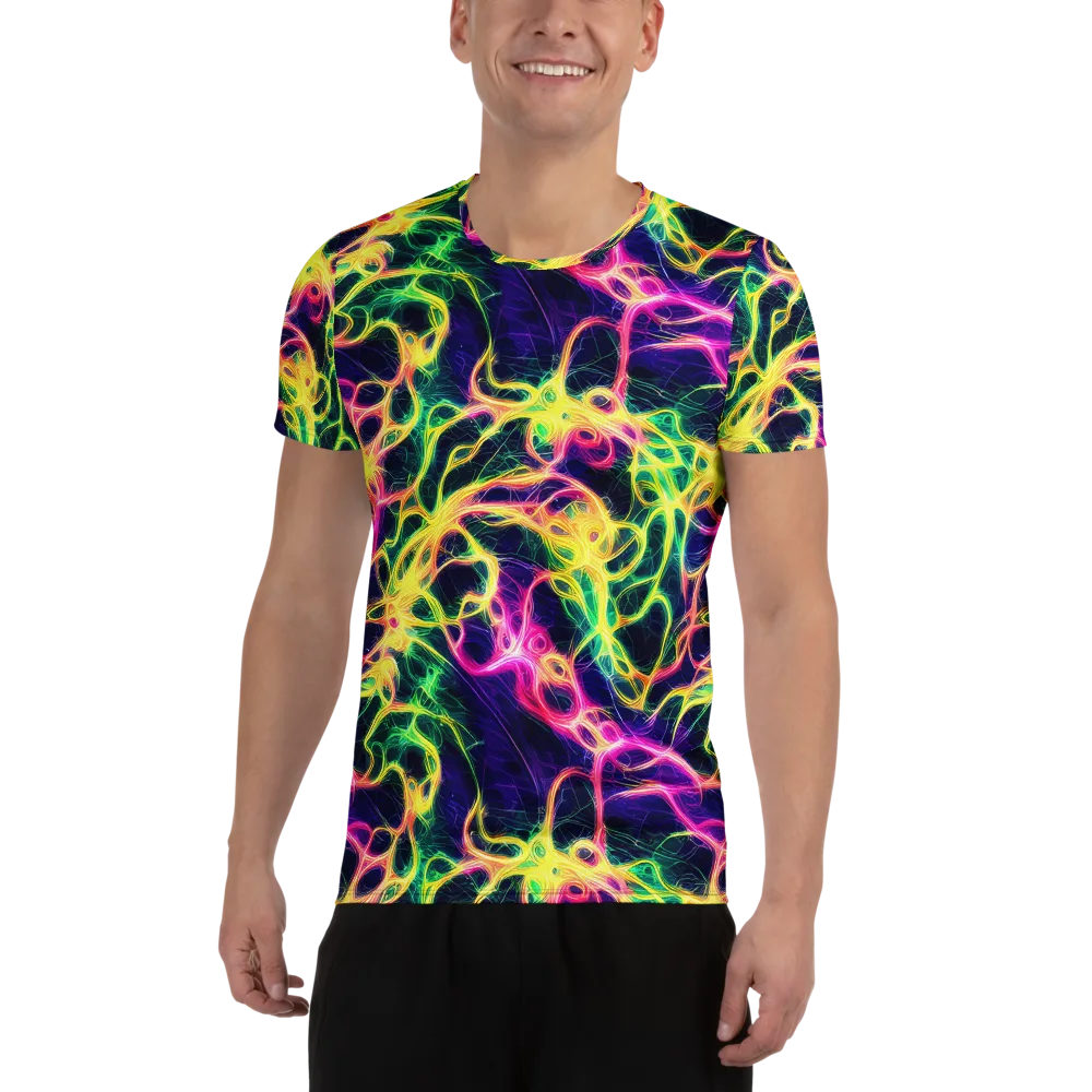 Prism Veins on Men's Athletic T-Shirt — Front