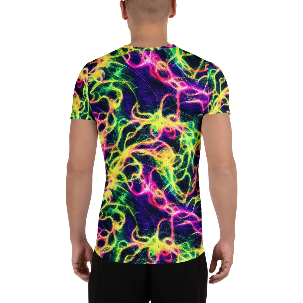 Prism Veins on Men's Athletic T-Shirt — Back