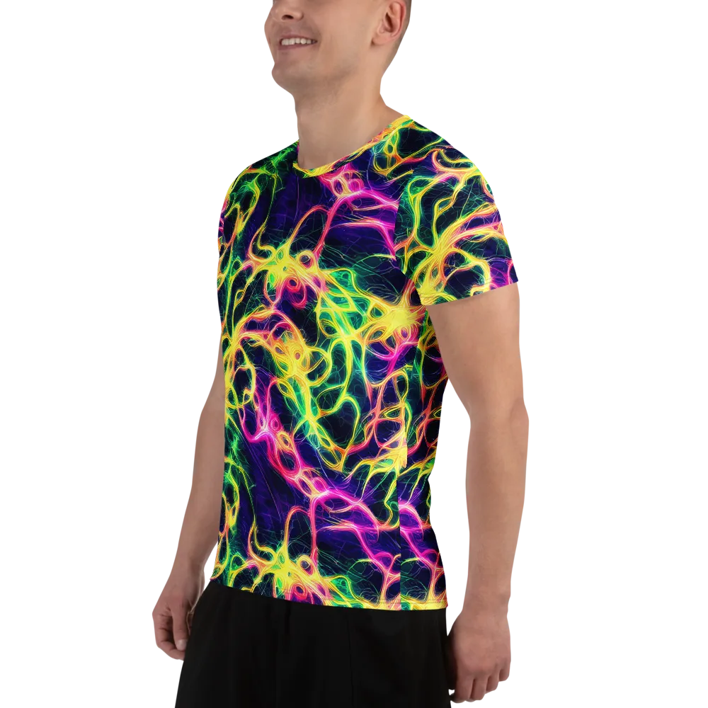 Prism Veins on Men's Athletic T-Shirt — Left