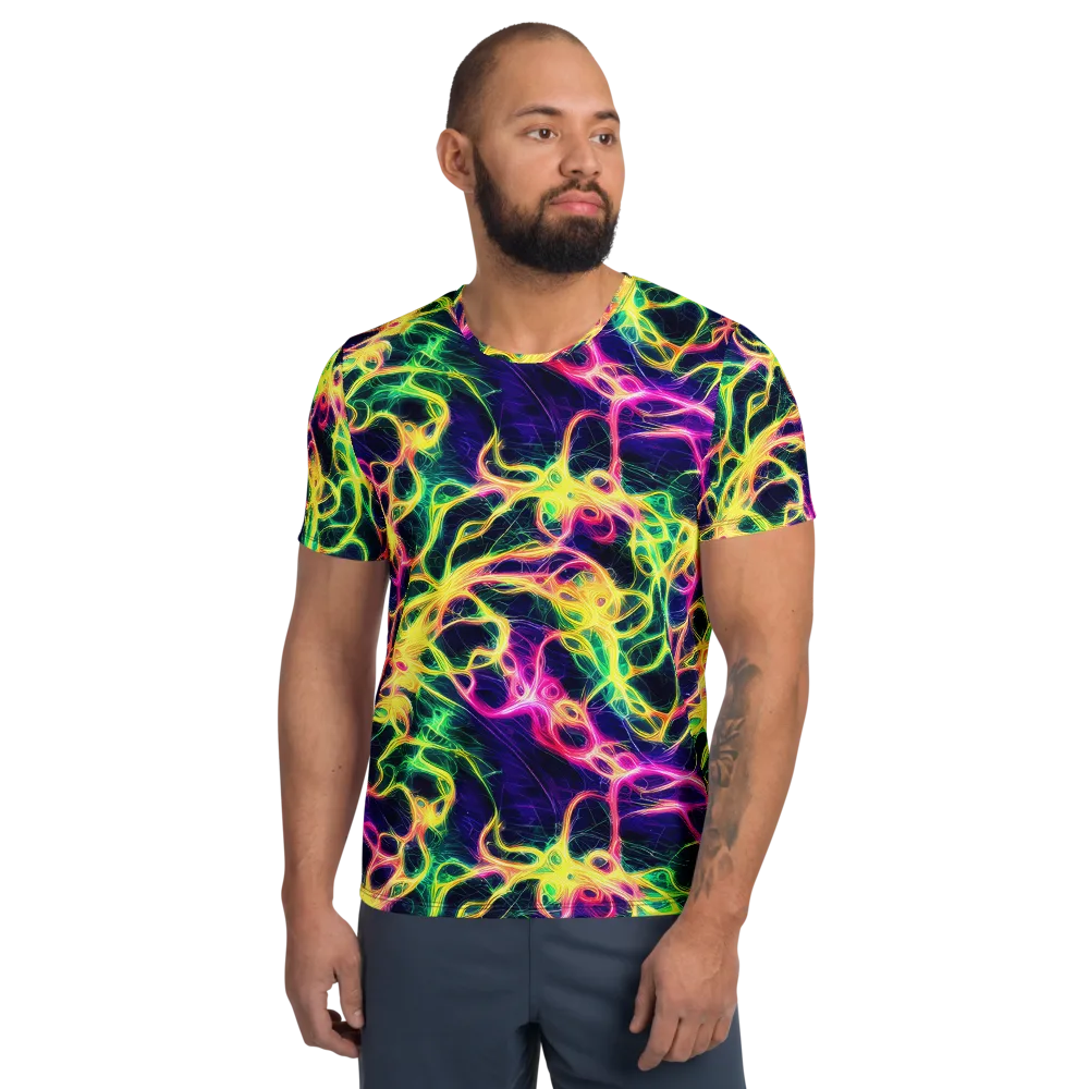 Prism Veins on Men's Athletic T-Shirt — Front