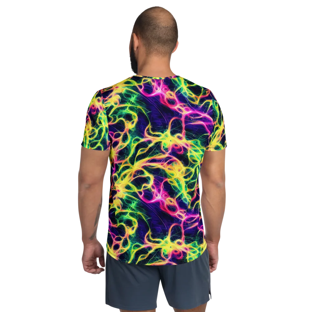 Prism Veins on Men's Athletic T-Shirt — Back