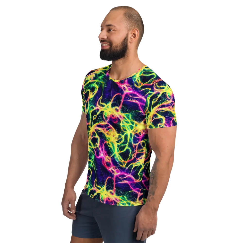 Prism Veins on Men's Athletic T-Shirt — Left