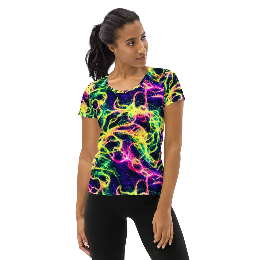 Prism Veins on Women's Athletic T-Shirt — Front