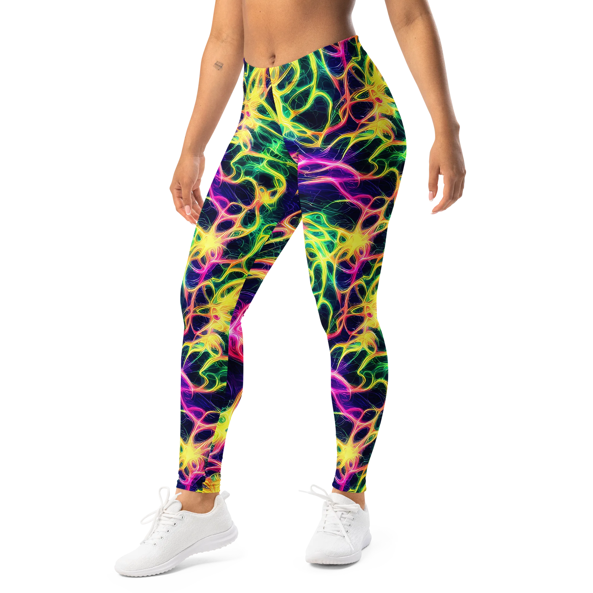 Prism Veins on Leggings — Left Front