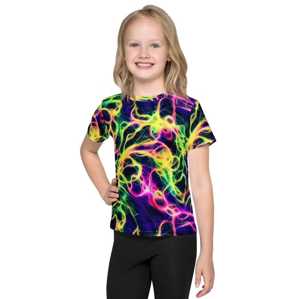 Prism Veins on Kids Crew Neck T-Shirt — Front