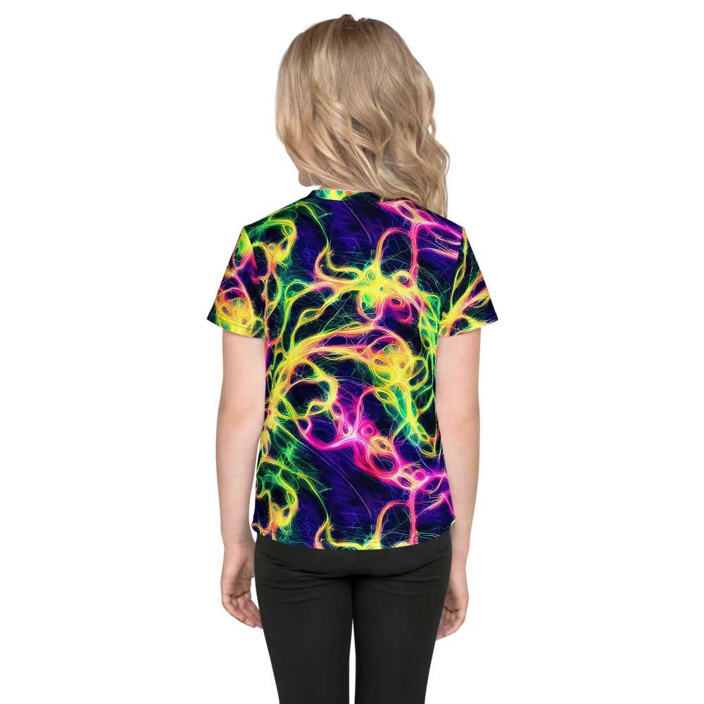 Prism Veins on Kids Crew Neck T-Shirt — Back