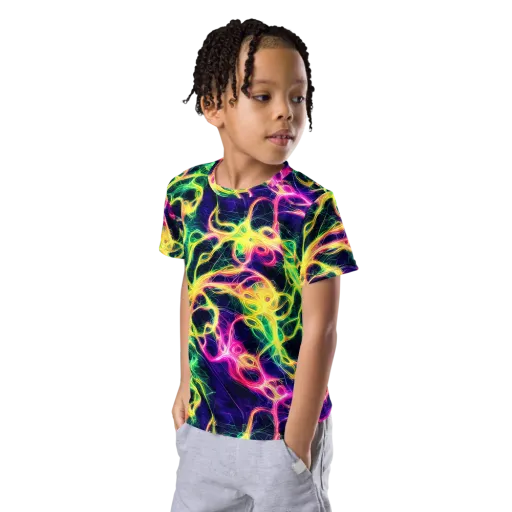 Prism Veins on a Kids Crew Neck T-Shirt