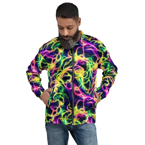Prism Veins on a Bomber Jacket
