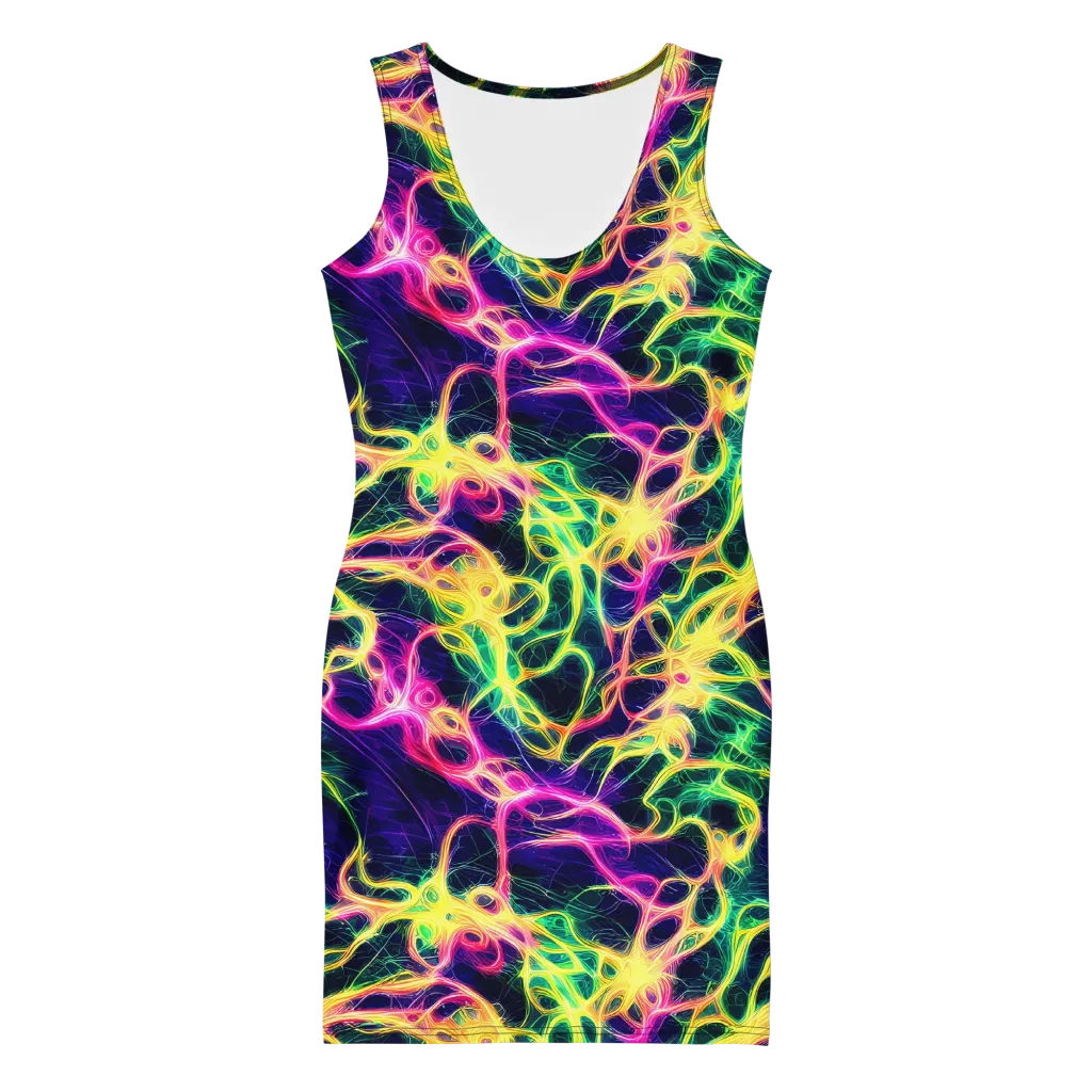 Prism Veins on Bodycon Dress — Front