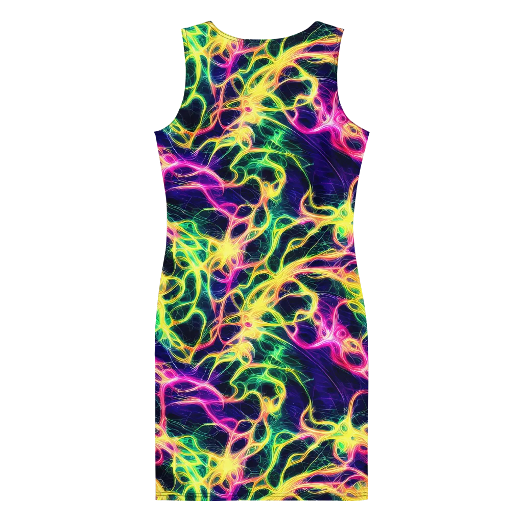 Prism Veins on Bodycon Dress — Back