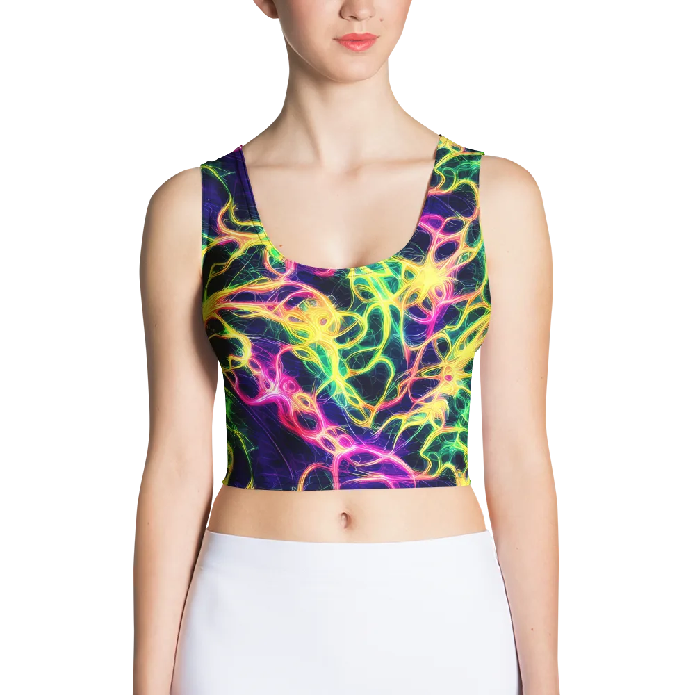 Prism Veins on Crop Top — Front