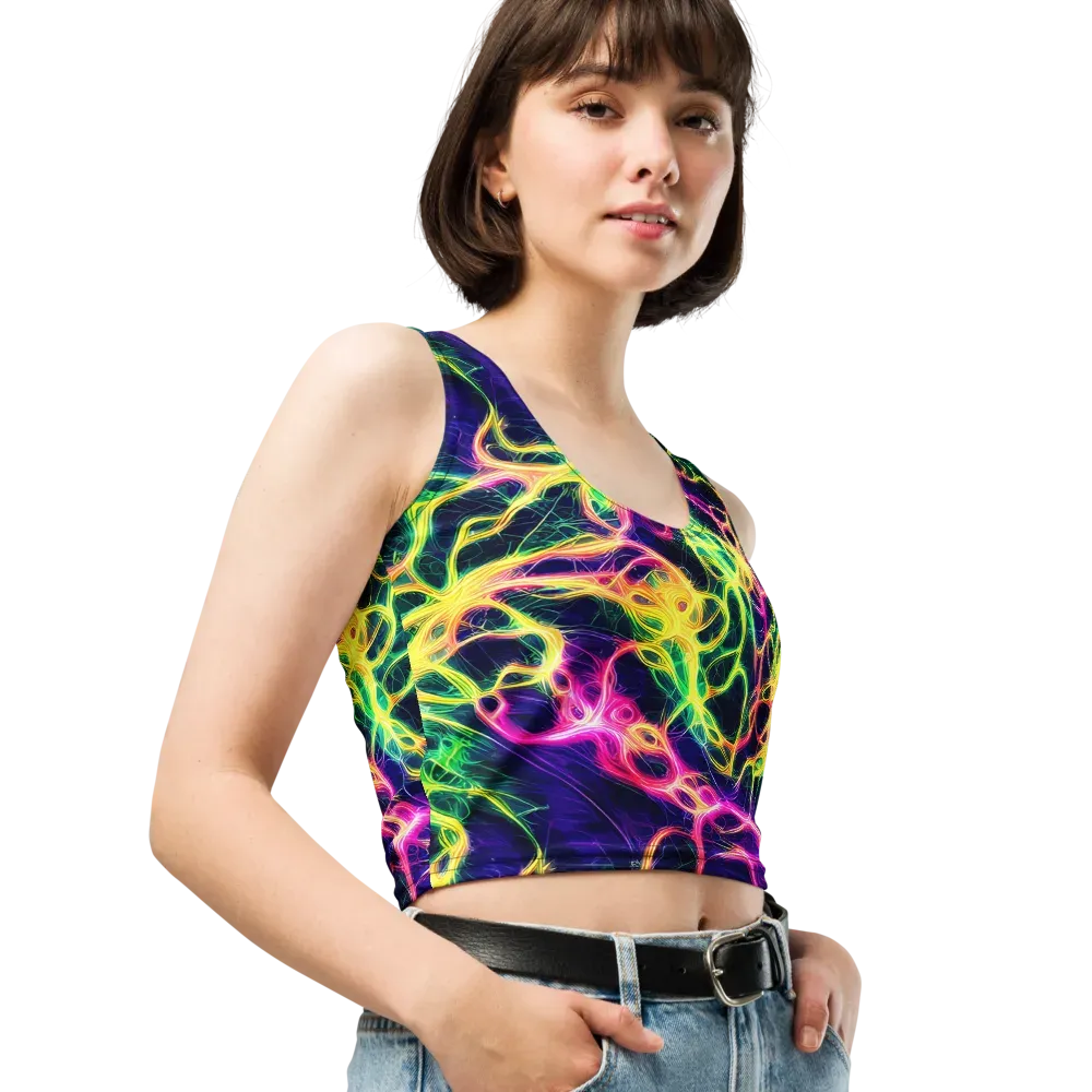 Prism Veins on Crop Top — Right Front