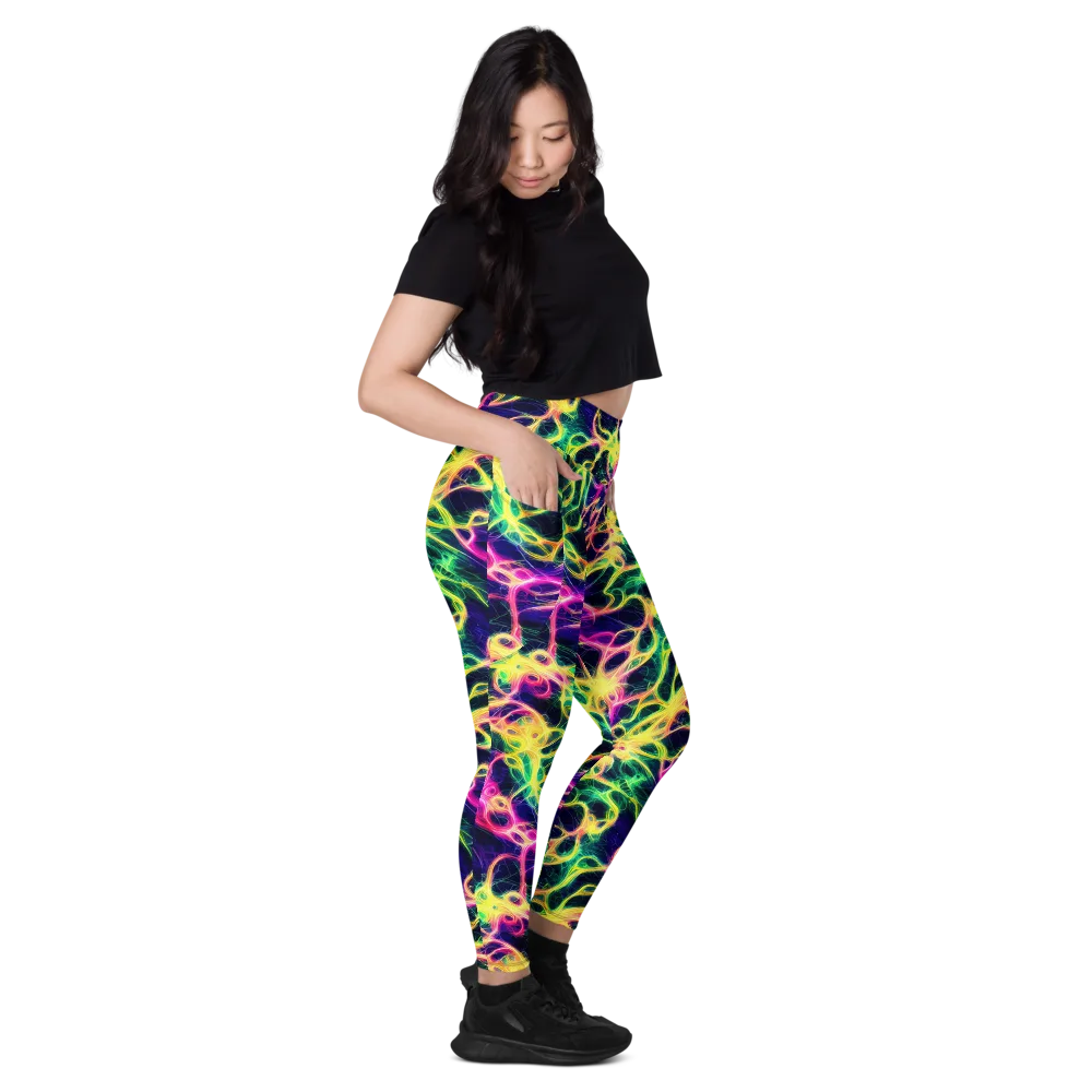 Prism Veins on Leggings with Pockets — Right