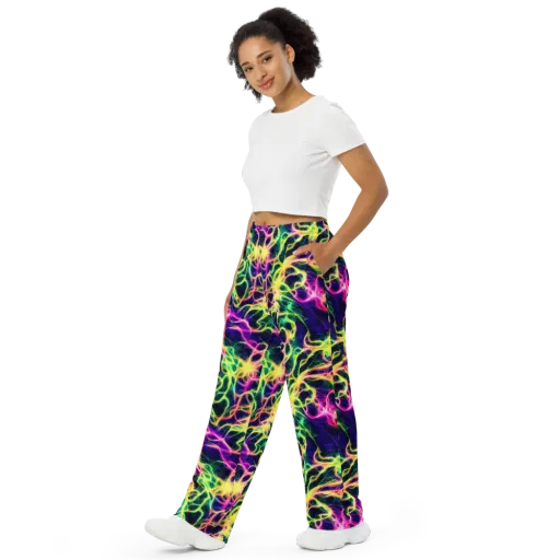 Prism Veins on a Wide-Leg Pants