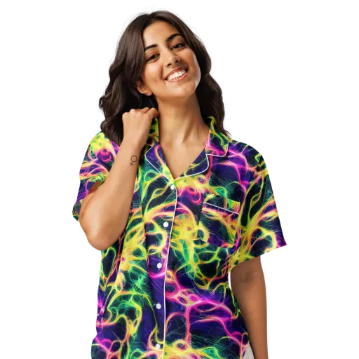 Prism Veins on a Women's Short Sleeve Pajama Top