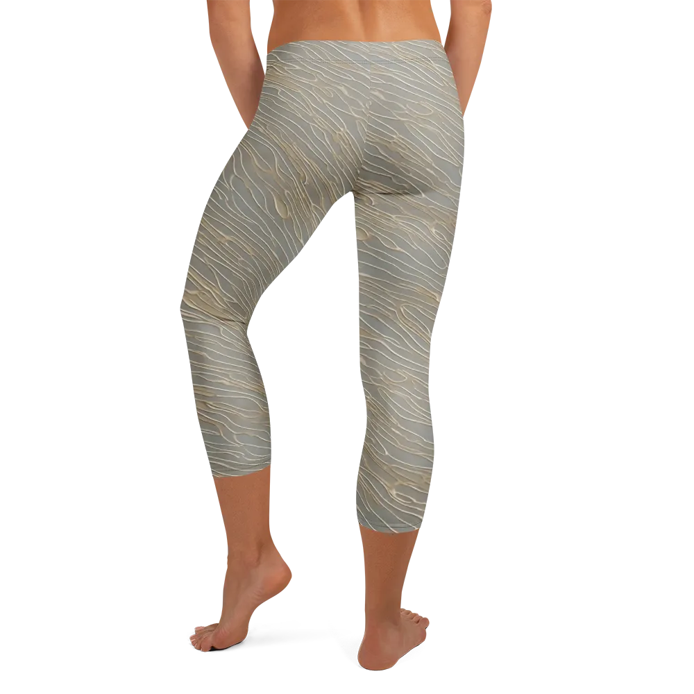 Champagne Current on Capri Leggings — Back