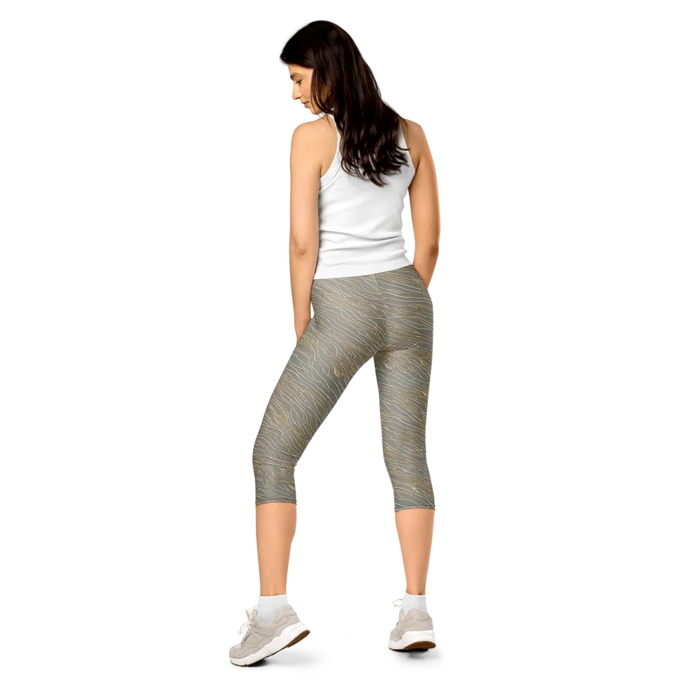 Champagne Current on Capri Leggings — Back