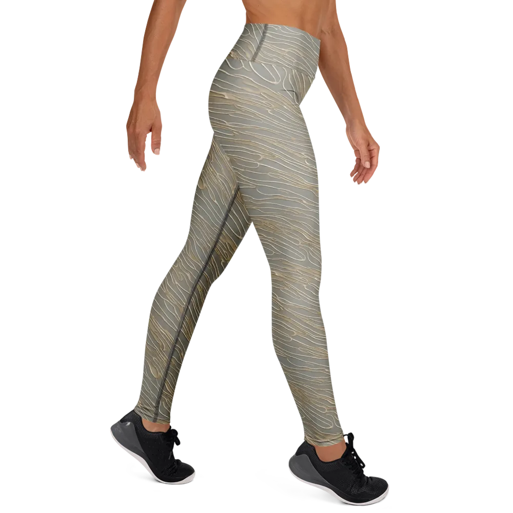 Champagne Current on Yoga Leggings — Right