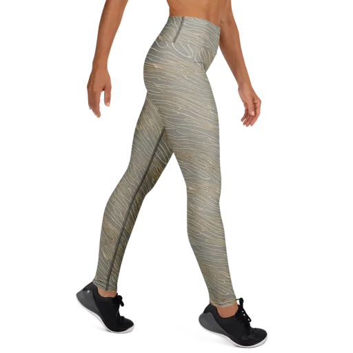 Champagne Current on a Yoga Leggings