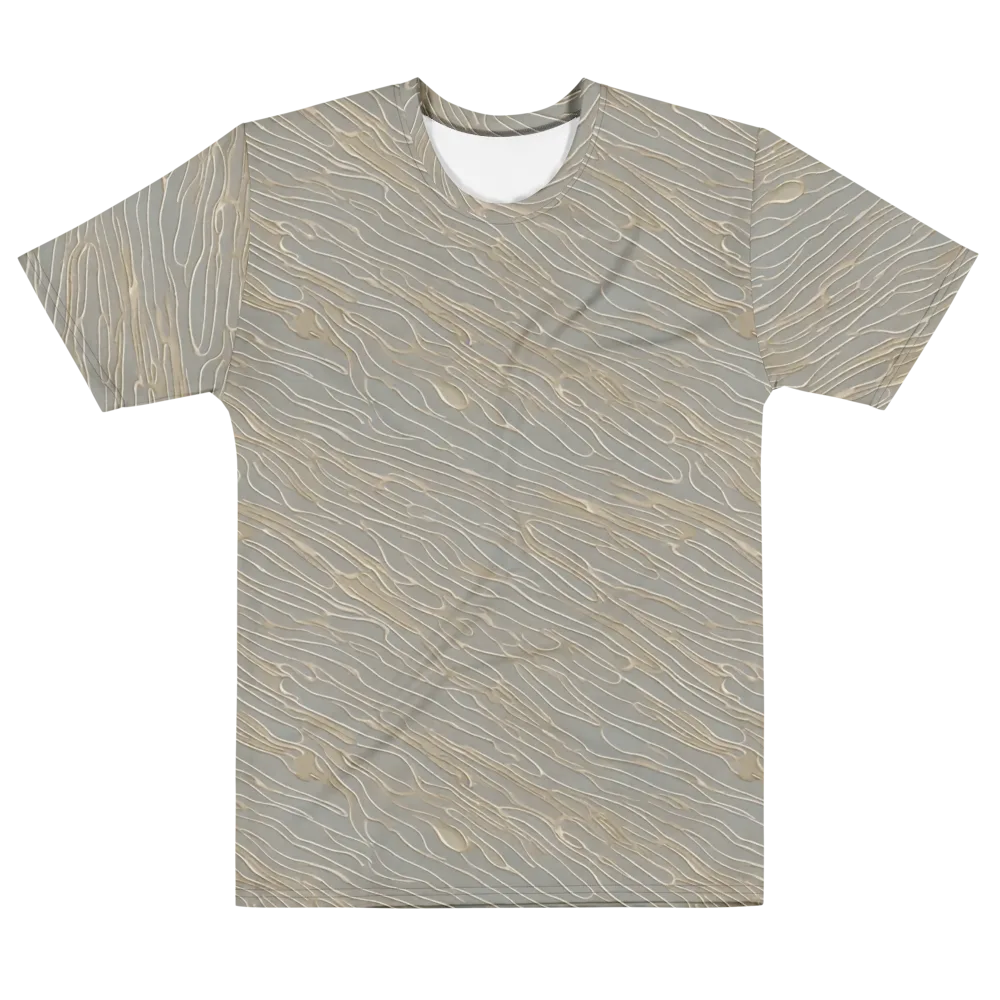 Champagne Current on Men's Cotton Crew Neck T-Shirt — Front