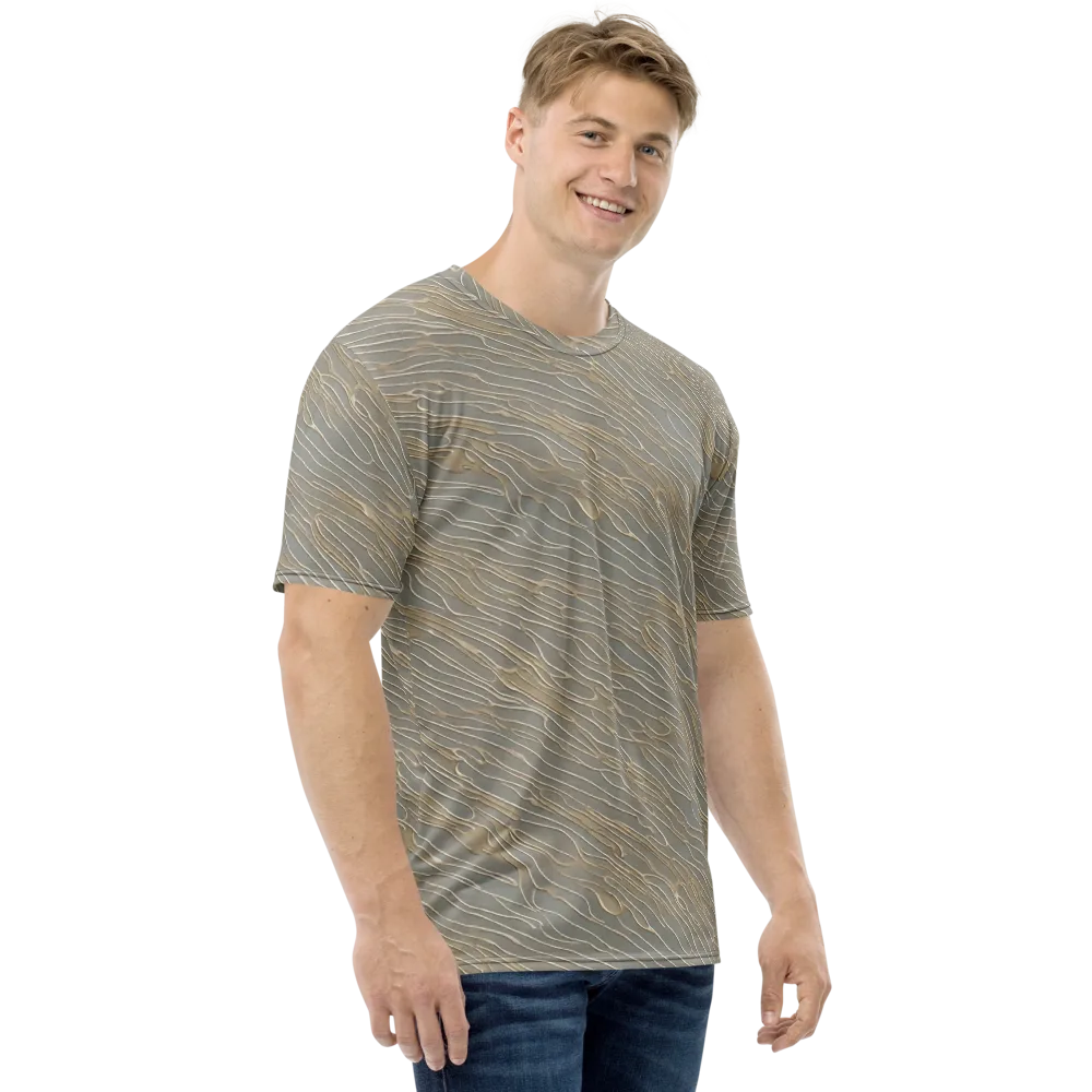 Champagne Current on Men's Crew Neck T-Shirt — Right