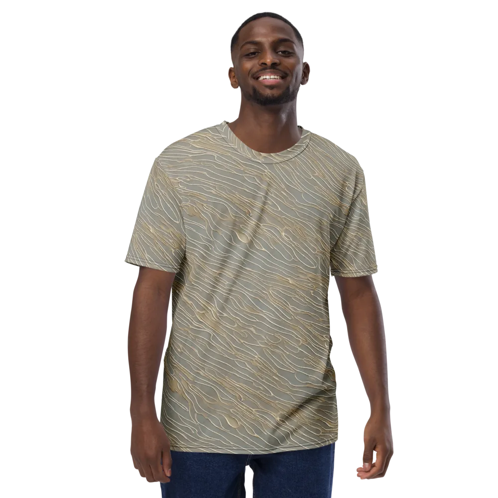 Champagne Current on Men's Crew Neck T-Shirt — Front