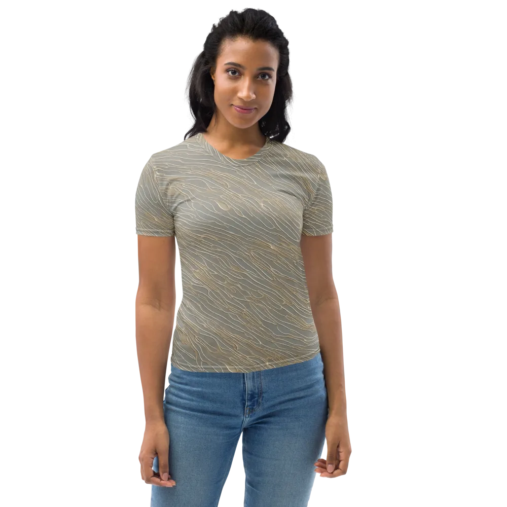 Champagne Current on Women's Crew Neck T-Shirt — Front