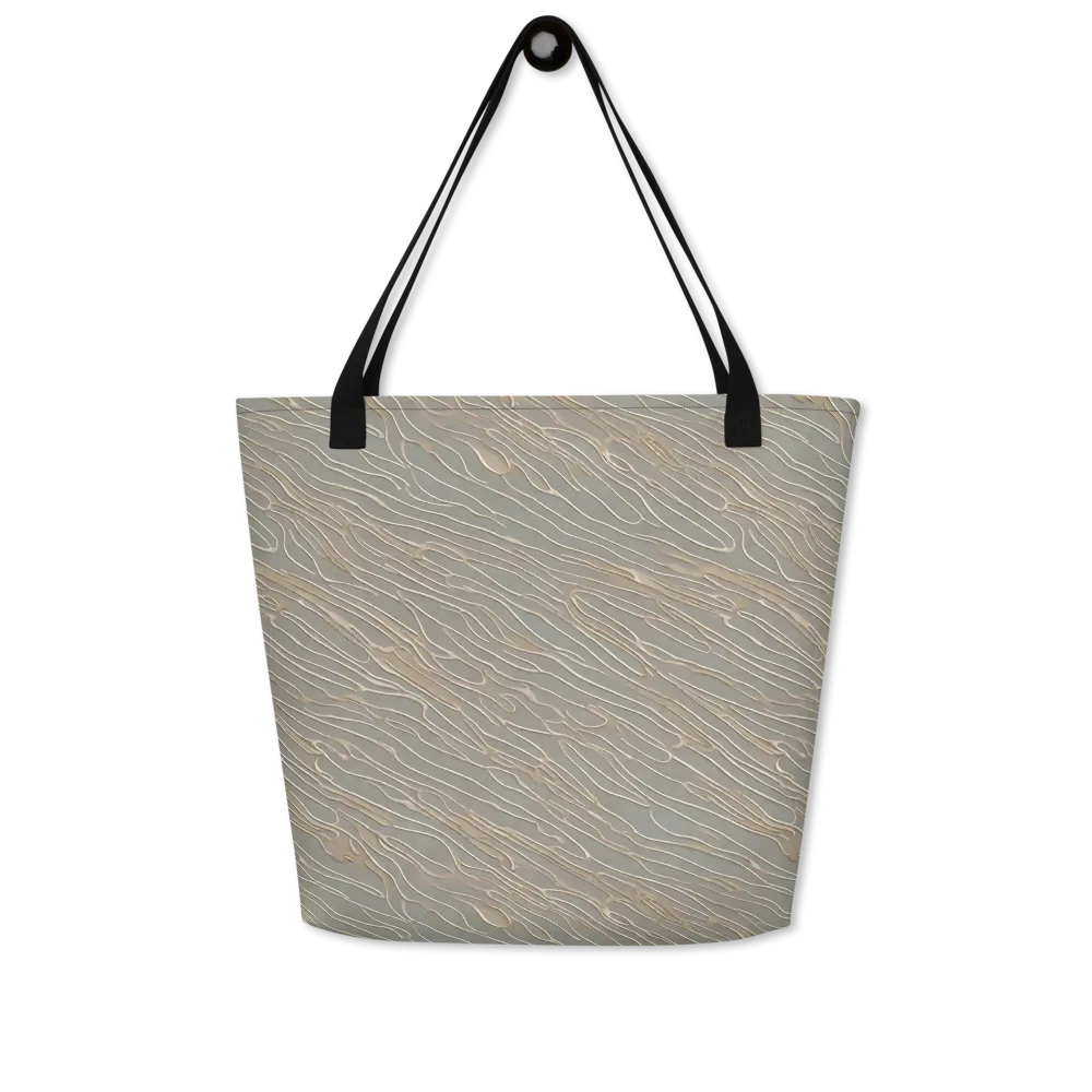 Champagne Current on Large Tote Bag W/ Pocket — Front