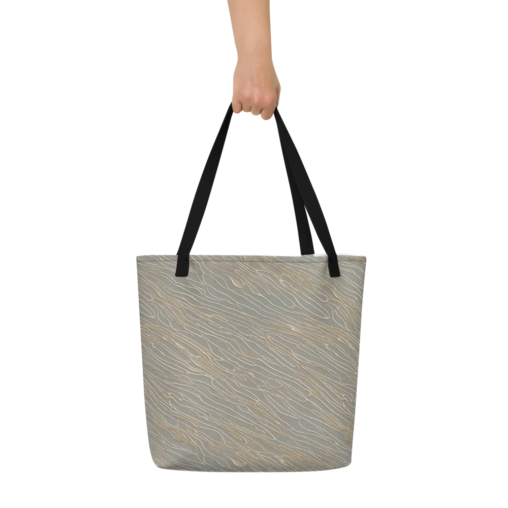 Champagne Current on Large Tote Bag W/ Pocket — Front