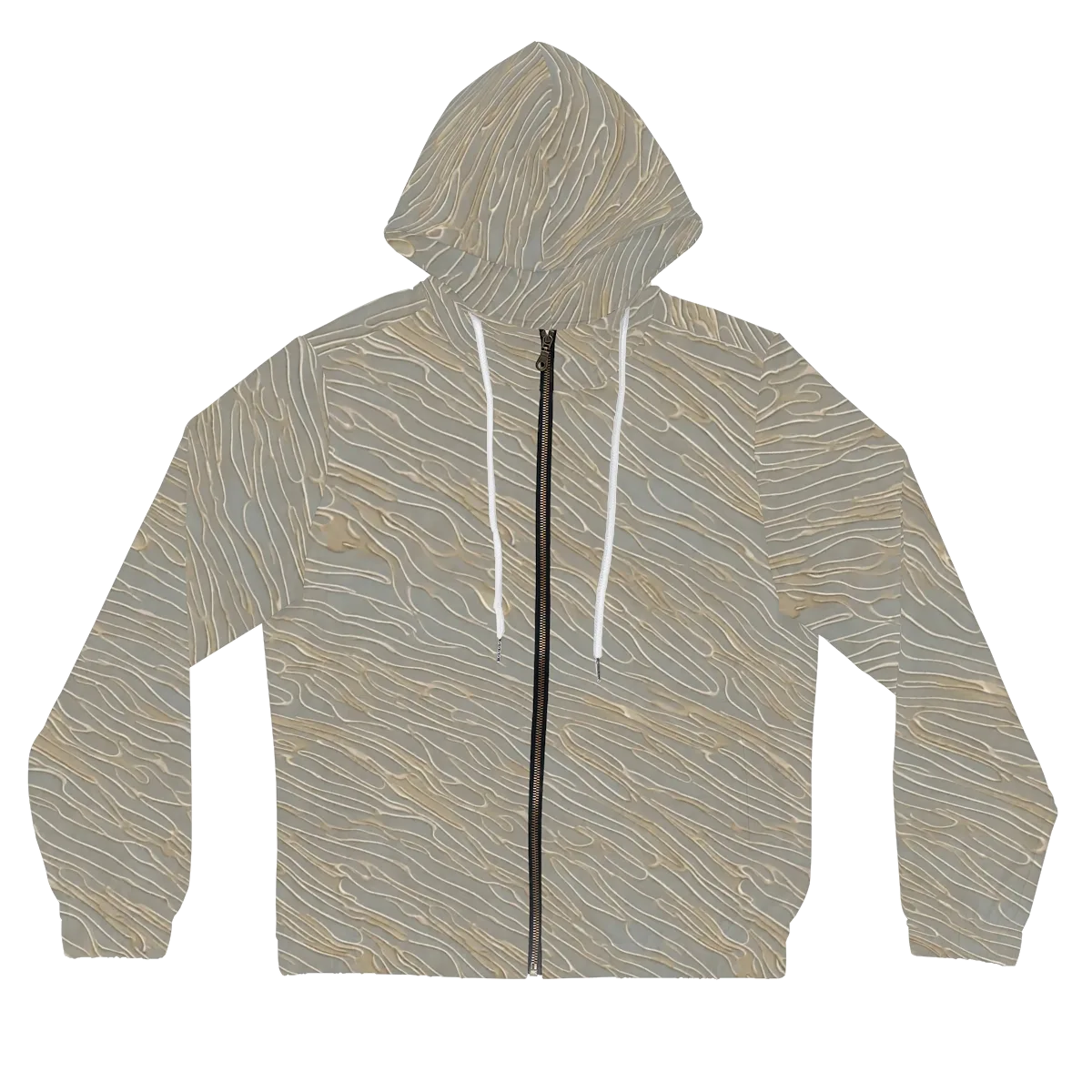 Champagne Current on Women's Full-Zip Hoodie — Front
