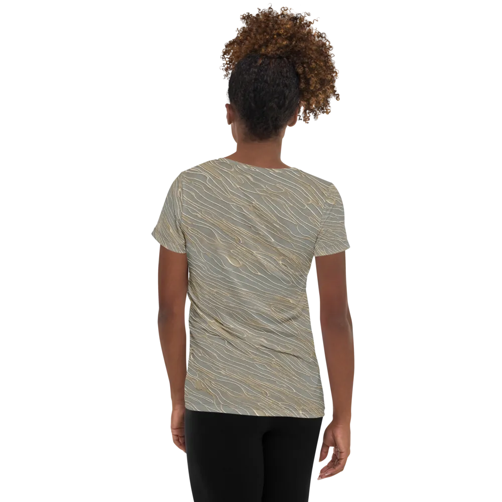 Champagne Current on Women's Athletic T-Shirt — Back