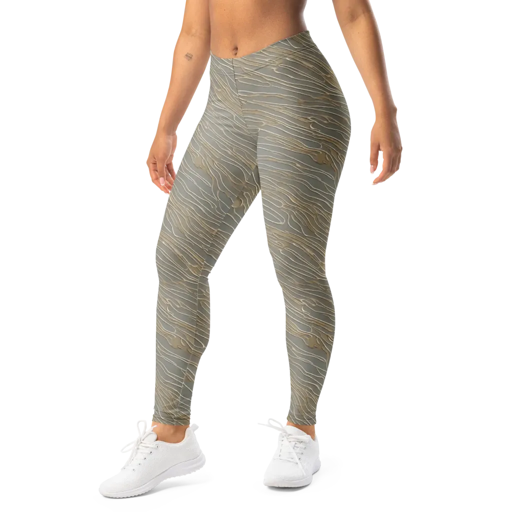 Champagne Current on Leggings — Left Front