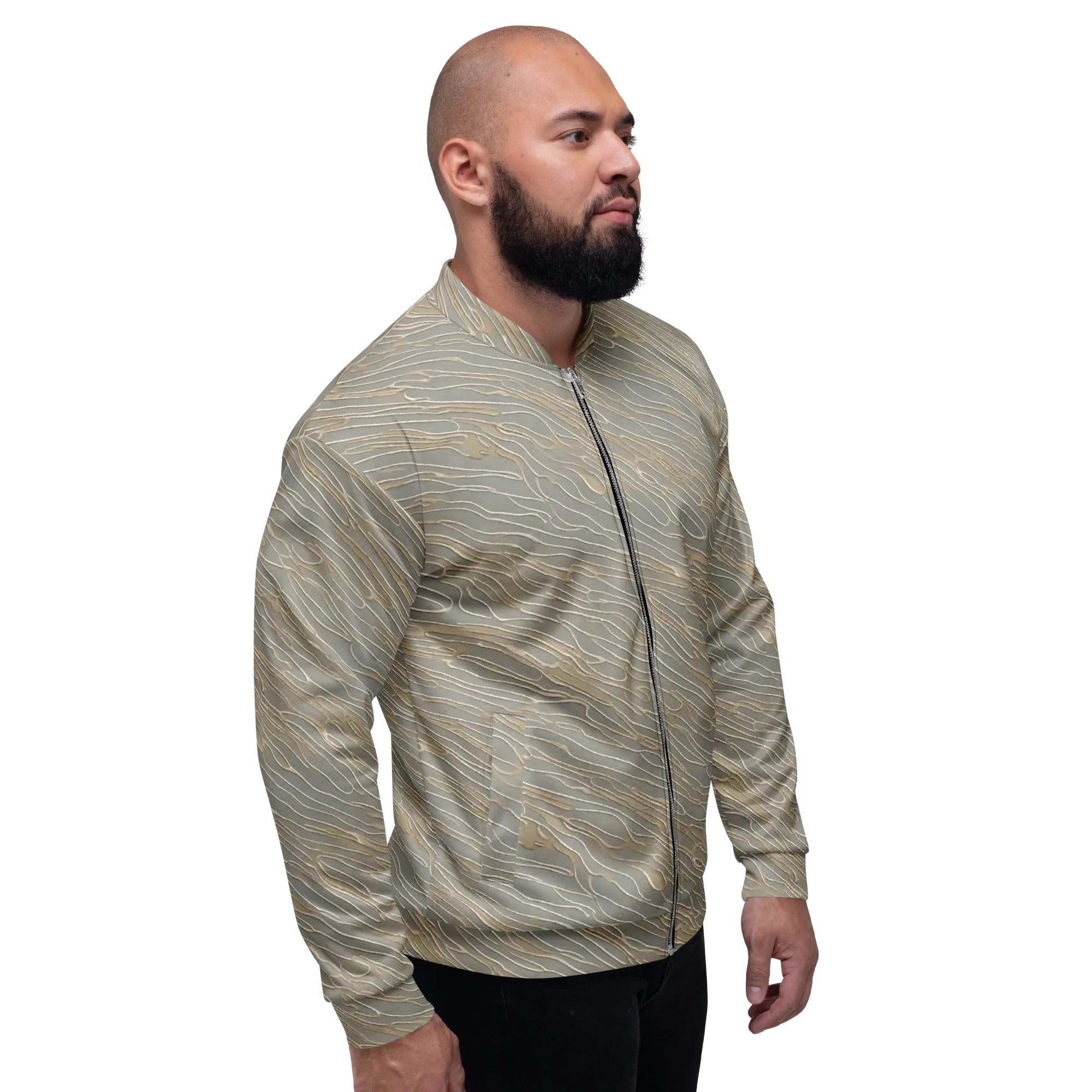Champagne Current on Bomber Jacket — Right