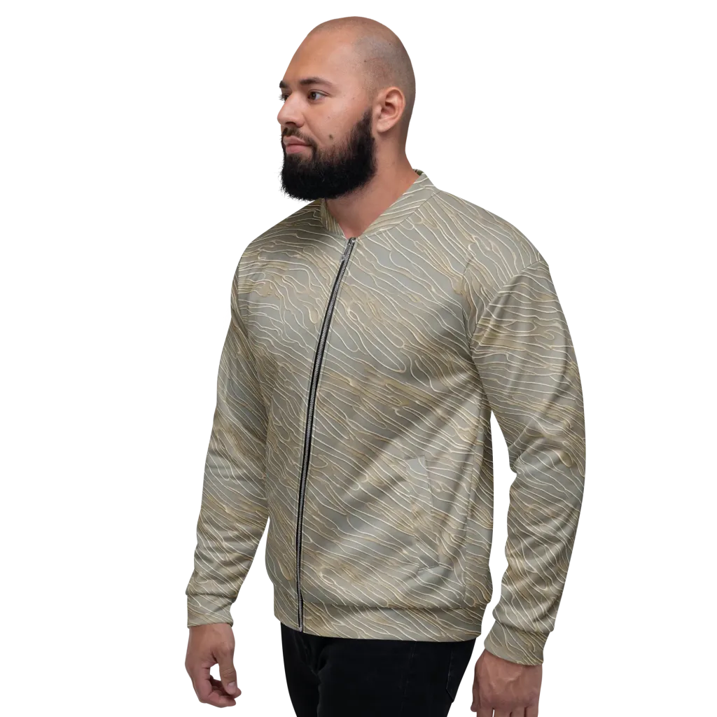 Champagne Current on Bomber Jacket — Left
